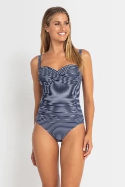Sunseeker Basix Stripe Cross Front D One Piece