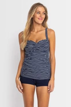 Sunseeker Basix Stripe Cross Front D Singlet