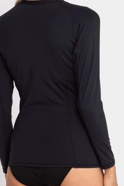 Sunseeker Basix Solid Long Sleeve Rash Vest -Sunseeker 1640434107 SS91481R BK 3