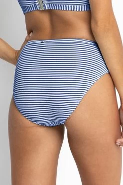 Sunseeker Summer Stripe Ruched Mid Rise Pant -Sunseeker 1664907701 SS31343 BL 3