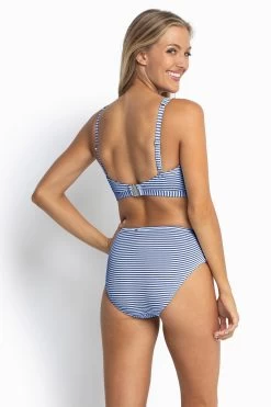 Sunseeker Summer Stripe Ruched Mid Rise Pant -Sunseeker 1664907702 SS31343 BL 4