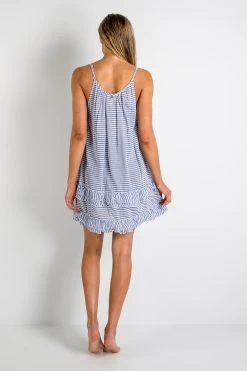 Sunseeker Summer Stripe Ruffle Hem Dress -Sunseeker 1664908817 SS91724 BL 5