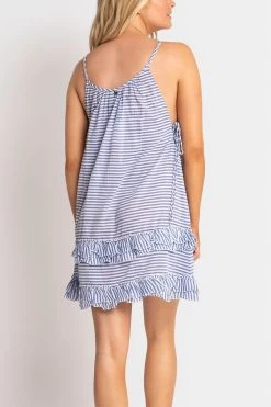 Sunseeker Summer Stripe Ruffle Hem Dress -Sunseeker 1675938426 SS91724 BL 3