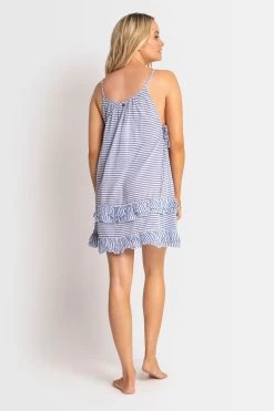 Sunseeker Summer Stripe Ruffle Hem Dress -Sunseeker 1675938426 SS91724 BL 4